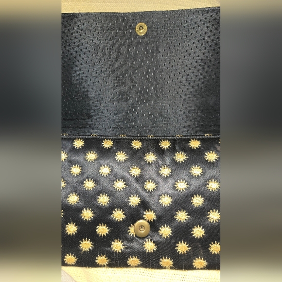 Vintage Silk Sun Embroidered Clutch Bag